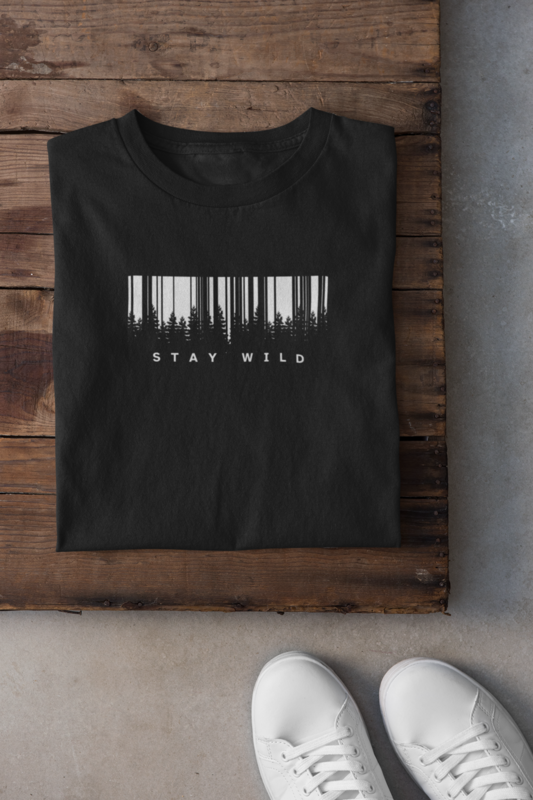 Mparel "STAY WILD" Printed Unisex T-Shirt – Black Mparel "STAY WILD" Printed Unisex T-Shirt – Black