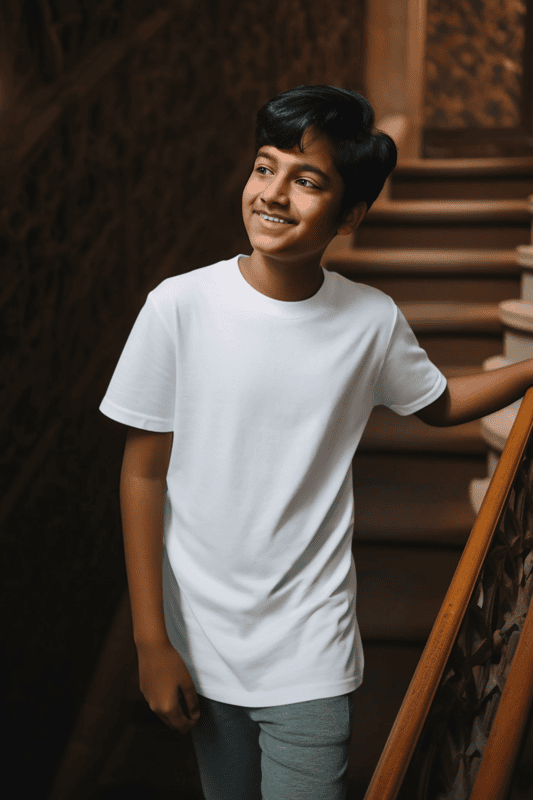 Kids Round Neck Half Sleeve - 160 Gsm