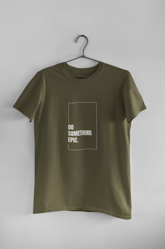Mparel "DO SOMETHING EPIC" Printed Unisex T-Shirt – Olive Green Mparel "DO SOMETHING EPIC" Printed Unisex T-Shirt – Olive Green