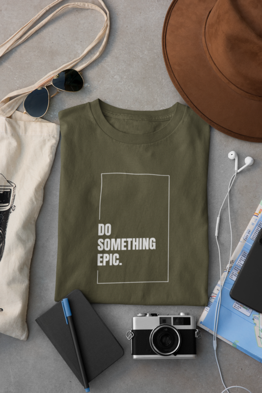 Mparel "DO SOMETHING EPIC" Printed Unisex T-Shirt – Olive Green Mparel "DO SOMETHING EPIC" Printed Unisex T-Shirt – Olive Green
