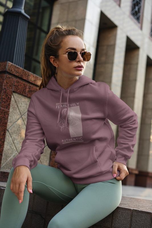 Fearlessly Authenntic Printed Women Hoodie Fearlessly Authenntic Printed Women Hoodie