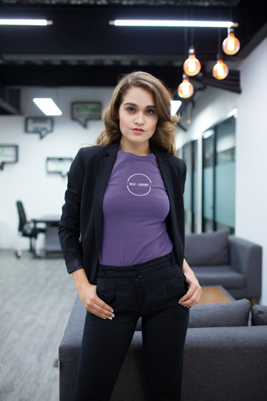 Purple Round Neck T-shirt Purple Round Neck T-shirt