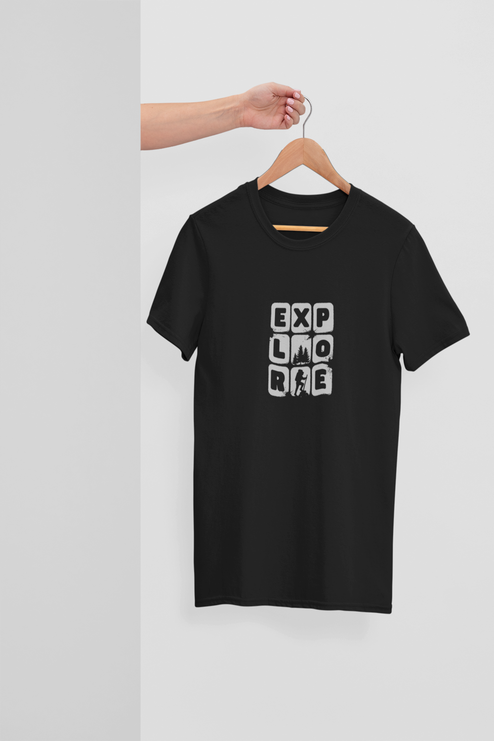 Mparel "EXPLORE" Printed Unisex T-Shirt – Black Mparel "EXPLORE" Printed Unisex T-Shirt – Black