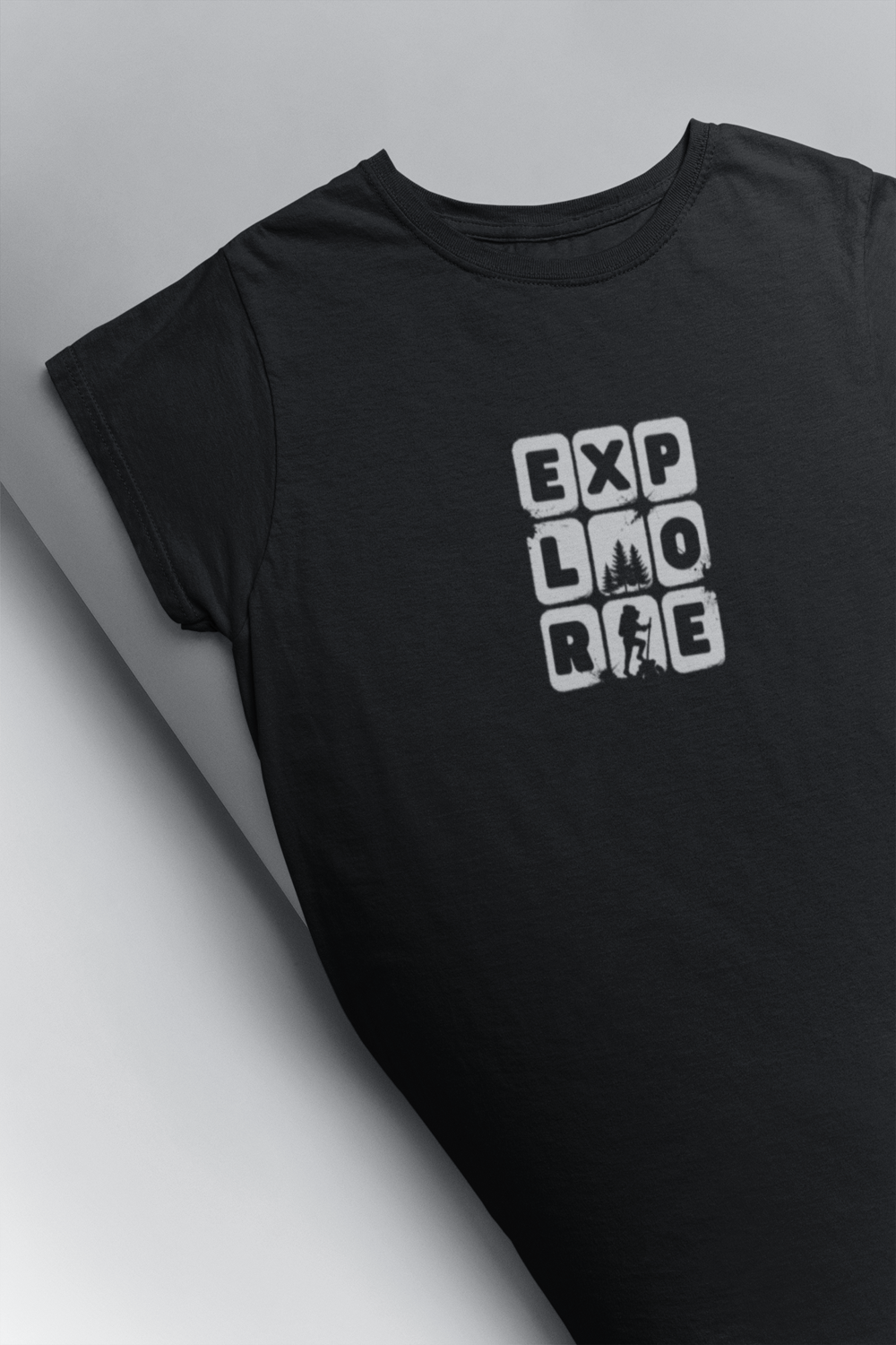 Mparel "EXPLORE" Printed Unisex T-Shirt – Black Mparel "EXPLORE" Printed Unisex T-Shirt – Black