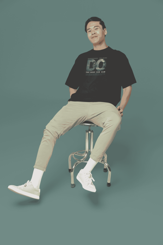 Do the Best Over sized Round Neck T Shirt Do the Best Over sized Round Neck T Shirt