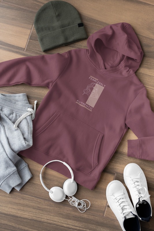 Fearlessly Authenntic Printed Women Hoodie Fearlessly Authenntic Printed Women Hoodie