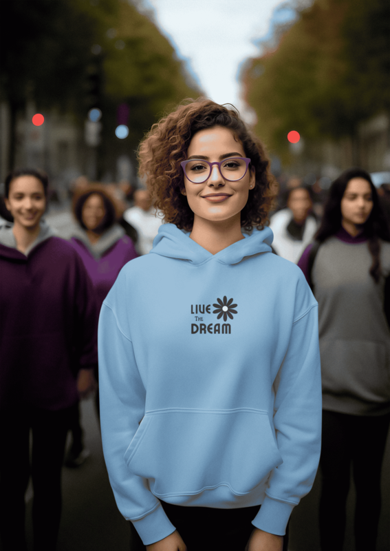 "Live the Dream" Printed Women Pullover Hoodies "Live the Dream" Printed Women Pullover Hoodies