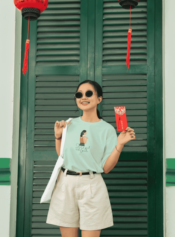 "Just a Girl" Round Neck T shirt "Just a Girl" Round Neck T shirt