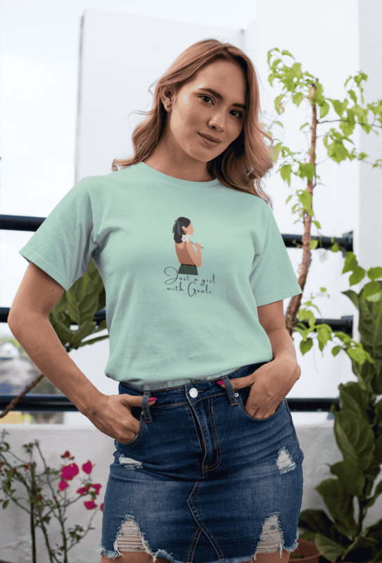 "Just a Girl" Round Neck T shirt "Just a Girl" Round Neck T shirt