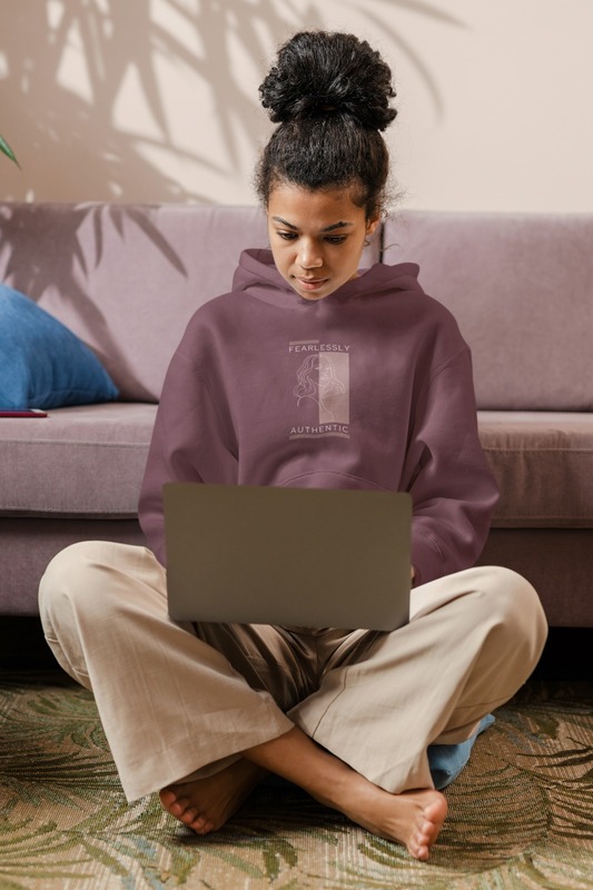 Fearlessly Authenntic Printed Women Hoodie Fearlessly Authenntic Printed Women Hoodie